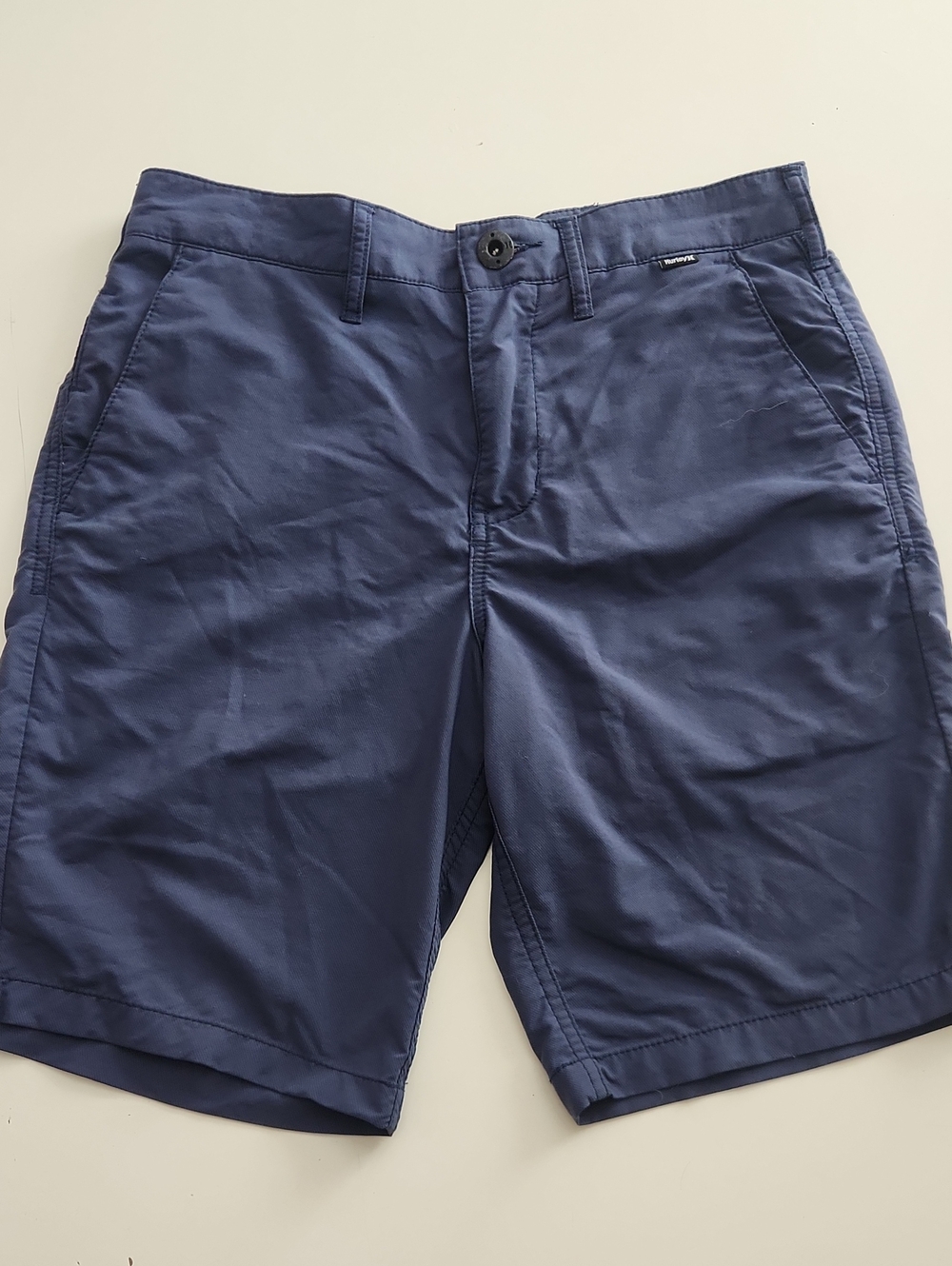 Hurley Boys Navy Blue Dri-FIT Walkshorts Chino Shorts Casual Waist 26